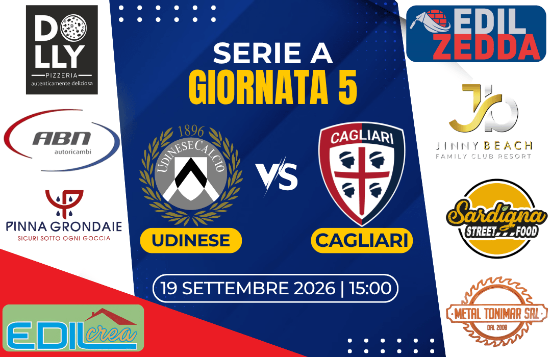 Udinese Cagliari news probabili formazioni, orario, diretta TV e streaming