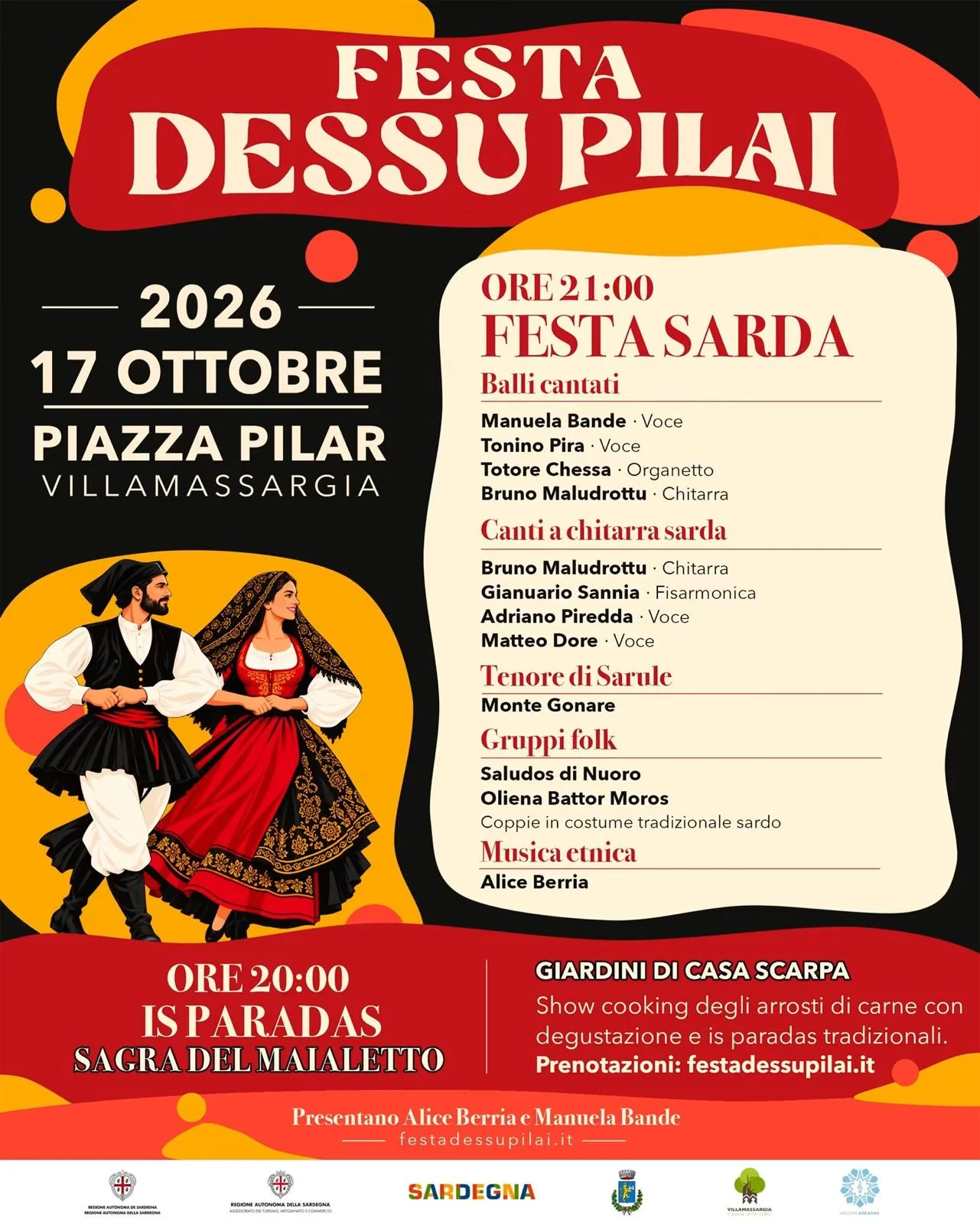 Festa dessu Pilài 2026 - Festa Sarda, Villamassargia ottobre 2026