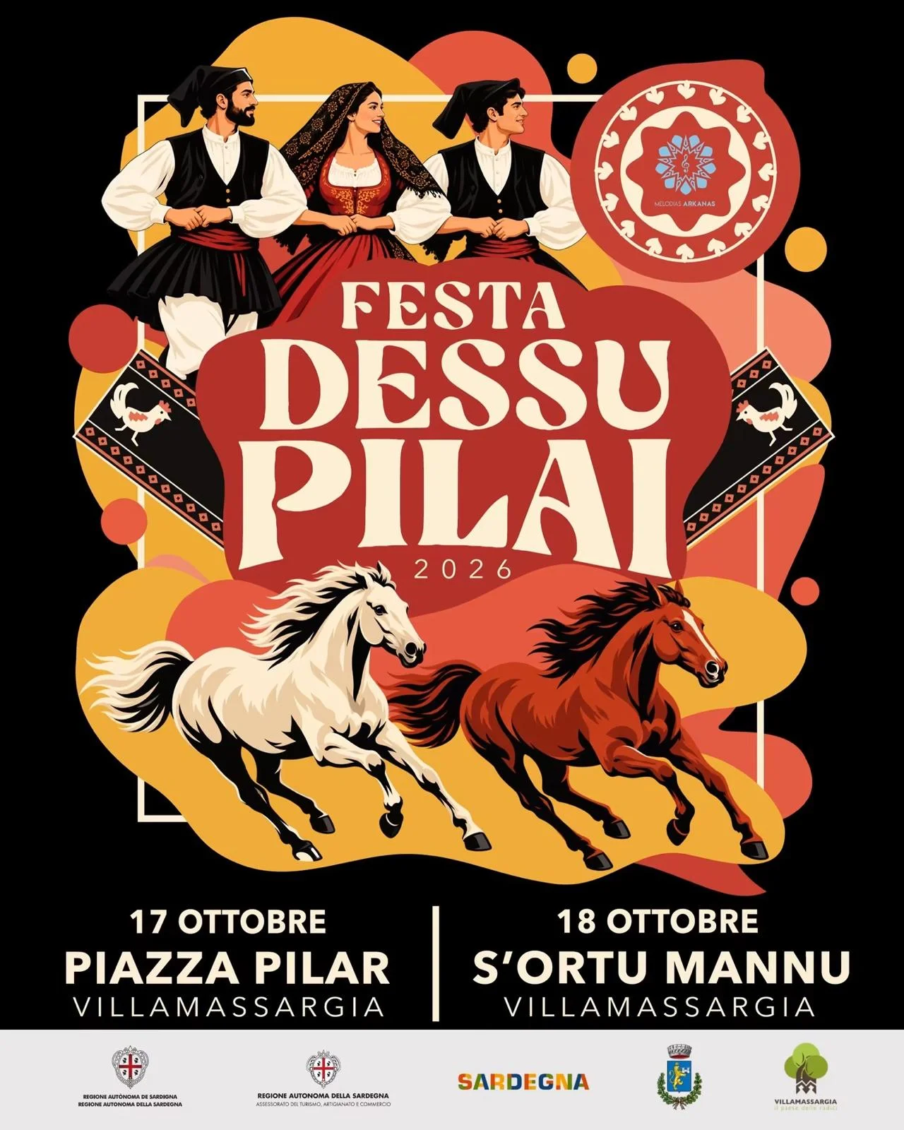 Festa dessu Pilài 2026 - locandina, Villamassargia ottobre 2026
